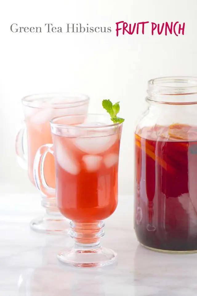 Green Tea Hibiscus Fruit Punch is loaded with healthiness, you'll feel so energized and refreshed with every glass!