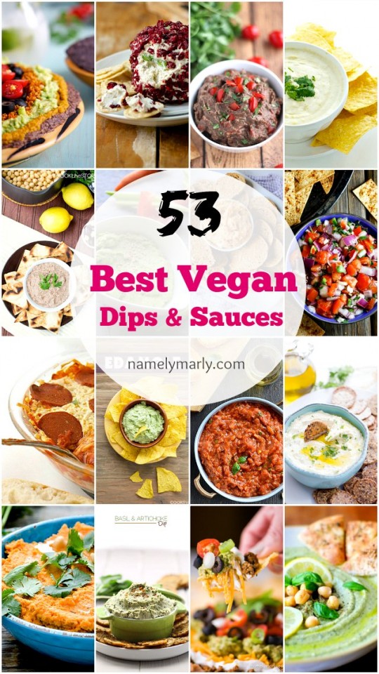 50 Best Vegan Dips and Sauces - a sampling of awesome vegan dips and sauces from around the web!