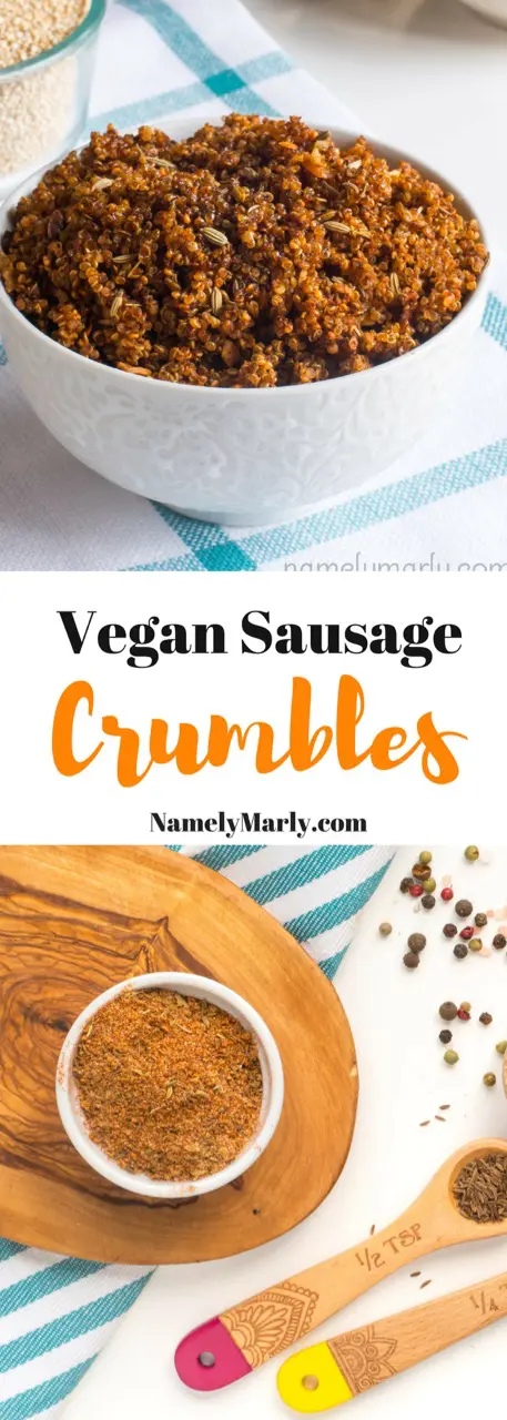 This post will show you how to make flavorful, healthy Plant-based Sausage crumbles from sweet potatoes, quinoa, cauliflower, steel-cut oats, and chickpeas!